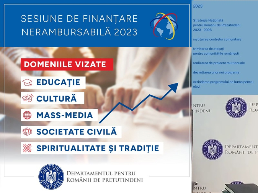 Departamentul pentru Rom&acirc;nii de Pretutindeni (DRP) a deschis Sesiunea de finanțare nerambursabilă pentru anul 2023