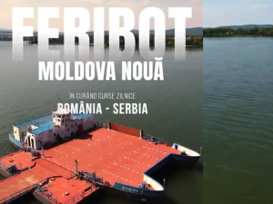 Se reia trecerea cu bacul pe Dunăre, &icirc;ntre Moldova Nouă și Serbia (Usije)