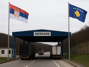 Bunurile din Serbia ajung &icirc;n continuare &icirc;n Kosovo doar printr-un singur punct de trecere, după un an