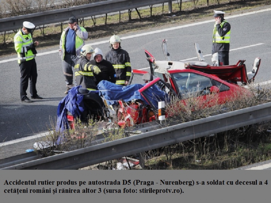 PATRU ROM&Acirc;NI MORȚI ȘI TREI RĂNIȚI &Icirc;N ACCIDENTUL CUMPLIT DIN CEHIA