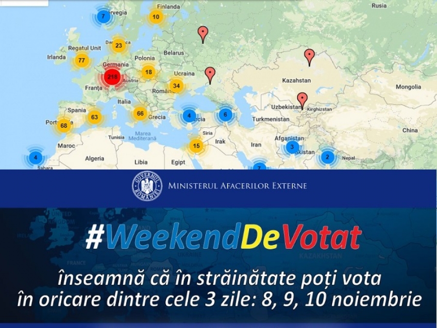 Lista secțiilor de votare din străinătate la alegerile prezidențiale 2019